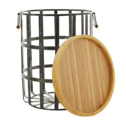 Set Of 2 Metal Storage Baskets Black - Olivia & May -Storage Basket Shop GUEST 2388ff1b f07d 405c 905f 516c5bc7183f