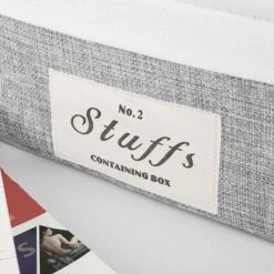 Unique Bargains Square Cotton Linen Fabric Towel Basket Decorative Storage Bins 1 Pc -Storage Basket Shop GUEST 23a432c9 52a4 4b43 aead 0561a83611f8