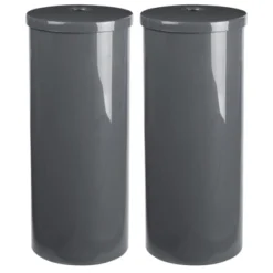 MDesign Toilet Tissue Roll Holder Canister Stand, Stores 3 Rolls, 2 Pack -Storage Basket Shop GUEST 2468ca3f 2773 4a4f a229 ba926fb0b0cb