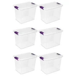 Sterilite 27 Quart ClearView Clear Plastic Stacking Storage Container -Storage Basket Shop GUEST 24e65de0 5a89 4534 9822 a5340a4e5343