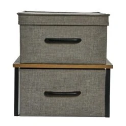Household Essentials Stacking Storage Boxes With Laminate Top Ashwood -Storage Basket Shop GUEST 25c8b3f5 f9ca 4dc5 962d 225b191ae696
