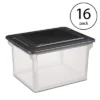 Sterilite 18689004 Versatile Clear Home Organizing Storage File Container Box With Black Secure Seal Lid For Letters And Legal Sized Folders (16 Pack) -Storage Basket Shop GUEST 2602c9cd be20 4098 81bd 303dbd145e38