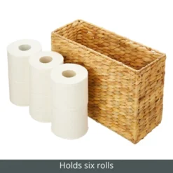 MDesign Hyacinth Rice Weave Toilet Tank Bathroom Storage Basket Bin -Storage Basket Shop GUEST 26ea1758 3316 4df3 b7b4 2df934d5ab56