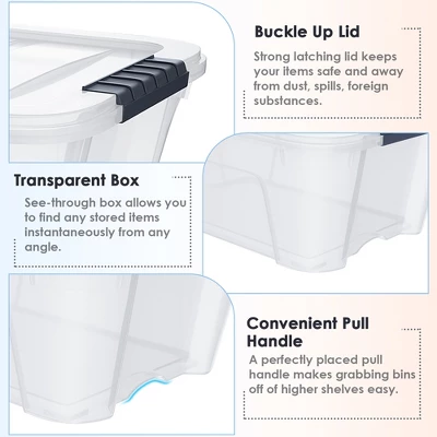 Costway 12 Pack Latch Stack Storage Box Tubs Bins Latches Handles 10 Costway 12 Pack Latch Stack Storage Box Tubs Bins Latches Handles - Image 8