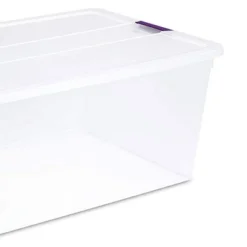 Sterilite 110-Quart Capacity Clear Storage Tote W/ Secure Latch Handles -Storage Basket Shop GUEST 279f01f4 d547 4f97 a50f 4bbc79cac5f9