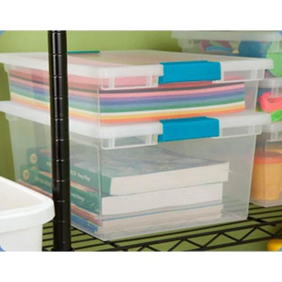 Sterilite 64 Quart Large Latching Stackable Clear Plastic Storage Tote Box, 12 Pack & Deep Clip Container Bins For Organization And Storage, 4 Pack 7 Sterilite 64 Quart Large Latching Stackable Clear Plastic Storage Tote Box, 12 Pack & Deep Clip Container Bins For Organization And Storage, 4 Pack - Image 5