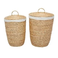 Set Of 2 Sea Grass Storage Baskets Natural - Olivia & May