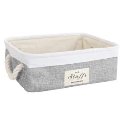 Unique Bargains Square Cotton Linen Fabric Towel Basket Decorative Storage Bins 1 Pc -Storage Basket Shop GUEST 2965e7b9 5c3e 4997 8f29 e36f78a5fece