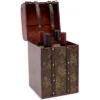 Okuna Outpost Wooden 4 Bottles Travel Wine For Storage Storage Bar Accessory, Flower Pattern, 8 X 8.5 X 13.8 In -Storage Basket Shop GUEST 2974cb10 e538 414f bf66 40ce4f189aa8