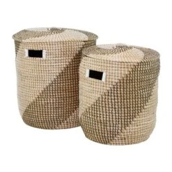 Set Of 2 Seagrass Storage Baskets Brown - Olivia & May -Storage Basket Shop GUEST 29a2618a d5c4 4c78 acf4 242eac0cd633