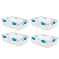 Sterilite Multipurpose Plastic Under-Bed Storage Tote Bins With Secure Gasket Latching Lids For Home Organization -Storage Basket Shop GUEST 29f07ab3 f54a 40d0 adb7 f351bb38570f