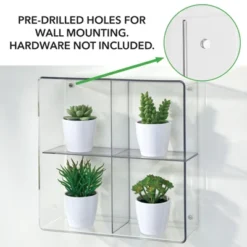 MDesign Plastic Divided Closet Storage Bin - Clear -Storage Basket Shop GUEST 2b0da1e5 1edd 448d b08e c8e005492034