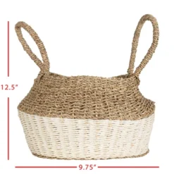 White Rope & Seagrass Belly Basket - Foreside Home & Garden 13 White Rope & Seagrass Belly Basket - Foreside Home & Garden -Storage Basket Shop GUEST 2b5c7d5d 9312 43e5 bef3 a5a623f83502