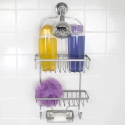 Home Basics Heavy Weight Satin Nickel Shower Caddy 11 Home Basics Heavy Weight Satin Nickel Shower Caddy -Storage Basket Shop GUEST 2bb63183 c781 4780 b063 5e4080efb5b6