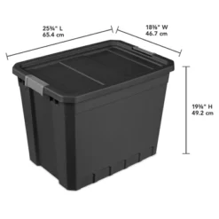 Sterilite Storage System Solution With 27 Gallon Heavy Duty Stackable Storage Box Container Totes With Grey Latching Lid, 12 Pack -Storage Basket Shop GUEST 2c53c8ff 4187 4581 88d9 d8ea1786a205