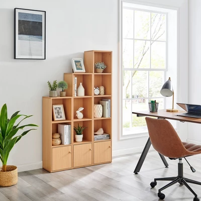 59" Set Of 3 Slim Cube Shelf Unit Towers - Danya B. 5 59" Set Of 3 Slim Cube Shelf Unit Towers - Danya B. - Image 3