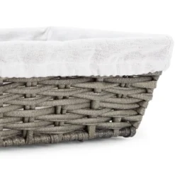 Farmlyn Creek 3-Pack Square Wicker Storage Baskets With Liners With Cloth Lining For Organizing Pantry Shelves, Bathroom, Laundry Room, Closet, 9x4 In -Storage Basket Shop GUEST 2cf719da d0b2 4647 a882 a41168d16c42