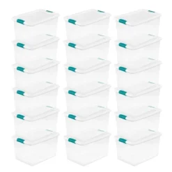 Sterilite 64 Quart Clear Plastic Stackable Storage Container Bin Box Tote With White Latching Lid Organizing Solution For Home & Classroom 21 Sterilite 64 Quart Clear Plastic Stackable Storage Container Bin Box Tote With White Latching Lid Organizing Solution For Home & Classroom -Storage Basket Shop GUEST 2e12f33a 9d88 4bd4 8a48 1f7235180362
