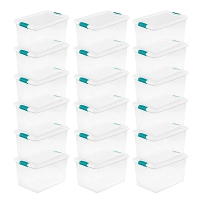 Sterilite 64 Quart Clear Plastic Stackable Storage Container Bin Box Tote With White Latching Lid Organizing Solution For Home & Classroom 12 Sterilite 64 Quart Clear Plastic Stackable Storage Container Bin Box Tote With White Latching Lid Organizing Solution For Home & Classroom - Image 10