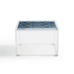 Marni Love And Light Blue Hanukkah 4" X 4" Acrylic Box - Deny Designs -Storage Basket Shop GUEST 2ee9d9a9 9ca0 4b1e 9292 09fbc5b5a527