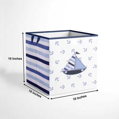 Bacati - Little Sailor Storage Box Small 5 Bacati - Little Sailor Storage Box Small - Image 3