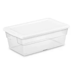 Sterilite 70 Quart Multipurpose Stackable Plastic Latching Lid Storage Tote, 4 Pack & 6 Quart Container Box Bin For Home Organization, Clear 12 Pack -Storage Basket Shop GUEST 3058d050 5762 4b08 a2ba 785ecaf00a26