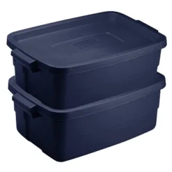 Rubbermaid Roughneck 3 Gallon Rugged Plastic Reusable Stackable Home Storage Totes With Lids, Dark Indigo Metallic (12 Pack) 9 Rubbermaid Roughneck 3 Gallon Rugged Plastic Reusable Stackable Home Storage Totes With Lids, Dark Indigo Metallic (12 Pack) -Storage Basket Shop GUEST 30abd9ca c709 4d1a af8d 9dd5a1b85e92