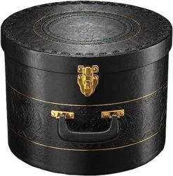 Creative Scents Round Hat Box Container With Gold Locking Lid And Sturdy Handle 18 Creative Scents Round Hat Box Container With Gold Locking Lid And Sturdy Handle -Storage Basket Shop GUEST 31165595 c004 4f41 a125 051213bc5b8a