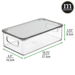 MDesign Storage Bin With Handles, Lid For Bathroom, 2 Pack -Storage Basket Shop GUEST 32503eaa 10e7 4667 9672 ed9fb2a19cfd