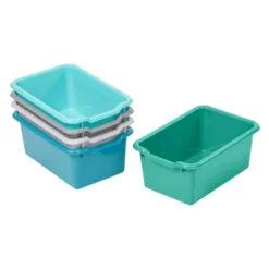 Educator Direct Scoop Front Multipurpose Storage Bins, Cubby Compatible, 5-Piece -Storage Basket Shop GUEST 346cf93a 89aa 4e23 a5d5 592042435ec5