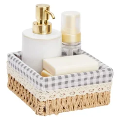 Farmlyn Creek Set Of 3 Rectangular Wicker Baskets For Organizing With Removable Fabric Liners, Rectangular Home Storage Bins For Pantry Items, 3 Sizes -Storage Basket Shop GUEST 352e9a8b 4c89 4163 9780 e74d49b1594e