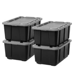 IRIS USA 27Gal/108qt Large Heavy-Duty Storage Plastic Bin Tote Container For Garage With Durable Lid -Storage Basket Shop GUEST 368e471b 226e 4795 aff7 c11ed5e3d285