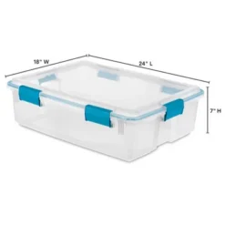 Sterilite Multipurpose Plastic Under-Bed Storage Tote Bins With Secure Gasket Latching Lids For Home Organization -Storage Basket Shop GUEST 36cfc6bc 4983 402b b8dd f61d53774d1f