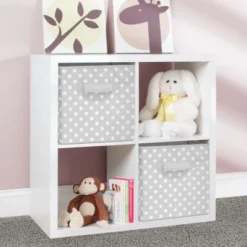 MDesign Fabric Closet Organizer Cube Bin - Textured Print, Small -Storage Basket Shop GUEST 37f667d7 7c5e 44ba 923c b95fa1d70b09
