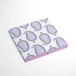 Bacati - Isabella Paisley Aqua/Lilac/Purple Fabric Storage Box/Tote Small -Storage Basket Shop GUEST 380b97eb a09b 4b53 a93e aca38ff956a5