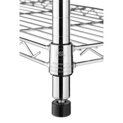 Whitmor 5 Tier Supreme Large Shelving Chrome Silver 5 Whitmor 5 Tier Supreme Large Shelving Chrome Silver - Image 3