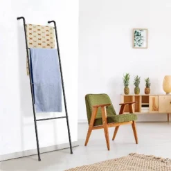 NEX 4 Tier Ladder Style Towel Rack Black -Storage Basket Shop GUEST 3964a7b1 f43d 4096 b418 824d35765da7