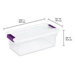 Sterilite 6 Quart Plastic ClearView Multipurpose Stacking Storage Container Tote With Secure Latching Lid For Home And Office Organization -Storage Basket Shop GUEST 3b2190c6 1e03 4a27 8829 c0b197da539f