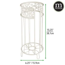 MDesign Metal Toilet Paper Holder Stand - Storage For 3 Rolls -Storage Basket Shop GUEST 3b3219f5 ed2e 4fbb bb34 0b39a0029aac