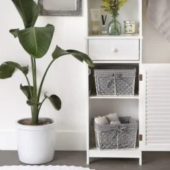 Design Imports Set Of 2 M Antique White Chicken Wire Gingham Check Liner Baskets Black/White -Storage Basket Shop GUEST 3bb48390 c608 4567 8554 afe82daa1571