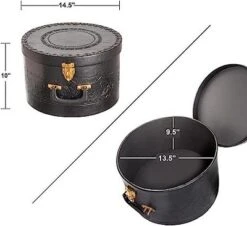 Creative Scents Round Hat Box Container With Gold Locking Lid And Sturdy Handle 16 Creative Scents Round Hat Box Container With Gold Locking Lid And Sturdy Handle -Storage Basket Shop GUEST 3c5ae48c 5de8 4702 9230 fec0e69ebfeb