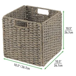 MDesign Woven Seagrass Home Storage Basket For Cube Furniture, 2 Pack -Storage Basket Shop GUEST 3d570f62 6bcc 4884 9814 bab8df3582f3