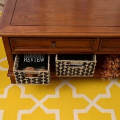 Villacera Rectangle Hand Weaved Wicker Baskets Made Of Water Hyacinth | Nesting Black And Natural Seagrass Bins | Set Of 2 9 Villacera Rectangle Hand Weaved Wicker Baskets Made Of Water Hyacinth | Nesting Black And Natural Seagrass Bins | Set Of 2 -Storage Basket Shop GUEST 3f0f38f3 2c6d 437d bb71 64f8cea4eab3