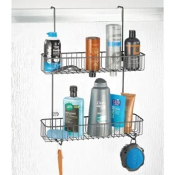MDesign Wide Metal Over Door Hanging Shower Caddy, 2 Hooks And Baskets 17 MDesign Wide Metal Over Door Hanging Shower Caddy, 2 Hooks And Baskets -Storage Basket Shop GUEST 3fbfe49c 0843 4ea8 acac ee595a62d915