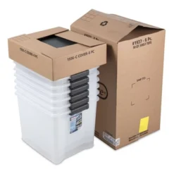 Sterilite 50 Quart Clear Latched Plastic Storage Container -Storage Basket Shop GUEST 4024816d 2242 41f7 b03e afe0643c1e3e