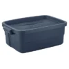Rubbermaid Roughneck 10 Gallon Rugged Storage Tote In Dark Indigo Metallic With Lid And Handles For Home, Basement, Garage, (6 Pack) -Storage Basket Shop GUEST 412a9f23 a750 4e2e 8d56 d5aff3976dbf