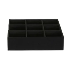 Household Essentials Set Of 2 9-Section Drawer Trays Black Linen -Storage Basket Shop GUEST 41be6375 f6ca 4bd8 a885 d85b6db890ed