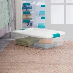 Sterilite 6 Sets Of 32-Quart & 12 Sets Of 15-Quart Heavy-Duty Stackable Clear Latch Lid Storage Container Tote For Home Organization -Storage Basket Shop GUEST 421be174 8ae2 4a61 8097 7e2c0e24f831