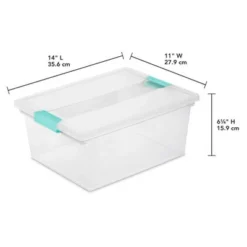 Sterilite Medium Clear Multipurpose Plastic Storage Tote, 4 Pack, And Large Clear Multipurpose Plastic Storage Tote, 4 Pack For Home Organization -Storage Basket Shop GUEST 42c1e0d3 0106 4451 8f9f 5c9d905436c8 1