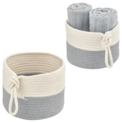 MDesign Woven Cotton Rope Bathroom Basket With Tie Handle, Set Of 2 17 MDesign Woven Cotton Rope Bathroom Basket With Tie Handle, Set Of 2 -Storage Basket Shop GUEST 4325e510 489c 456b bf8e 92ca3a85713f
